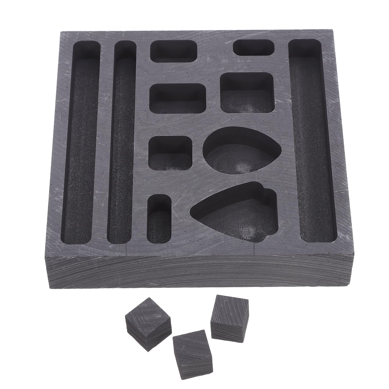 Moule à lingots graphite 11 trous pour atelier de joaillerie et forge