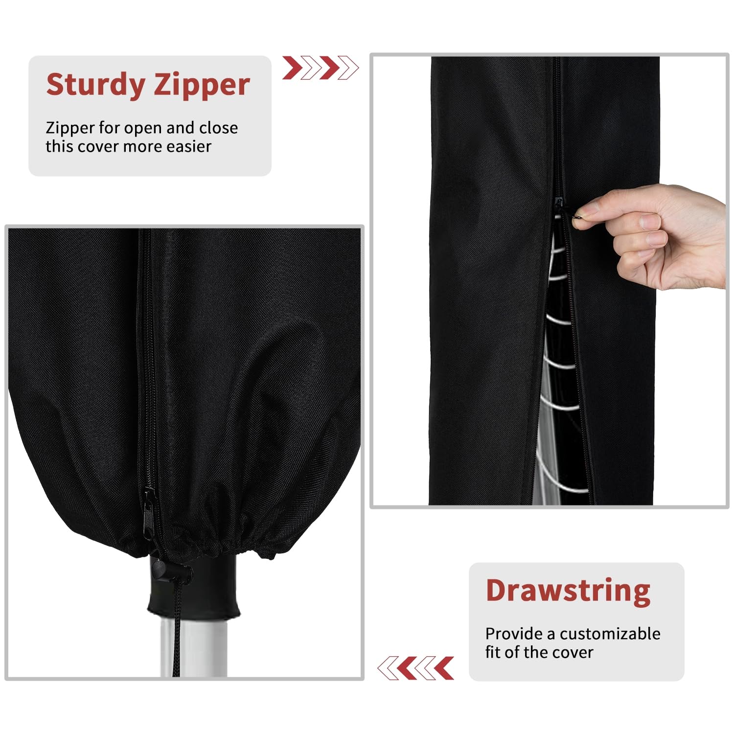 Dokon Rotary Washing Line Cover Waterproof Rotary Dryer Cover with Zip - Image 4