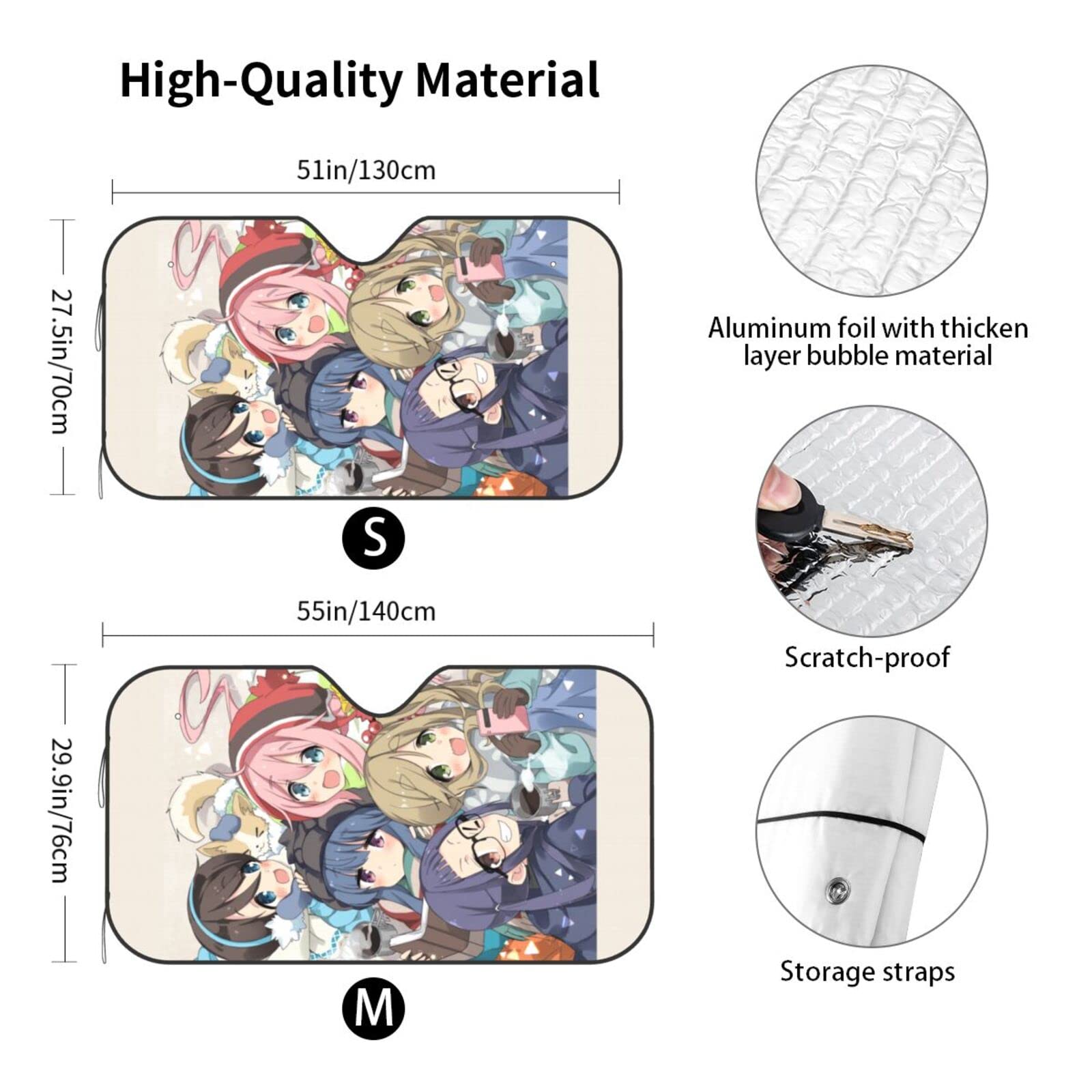 Amazon.co.jp: ゆるキャン△ サンシェード サンシェード車フロント