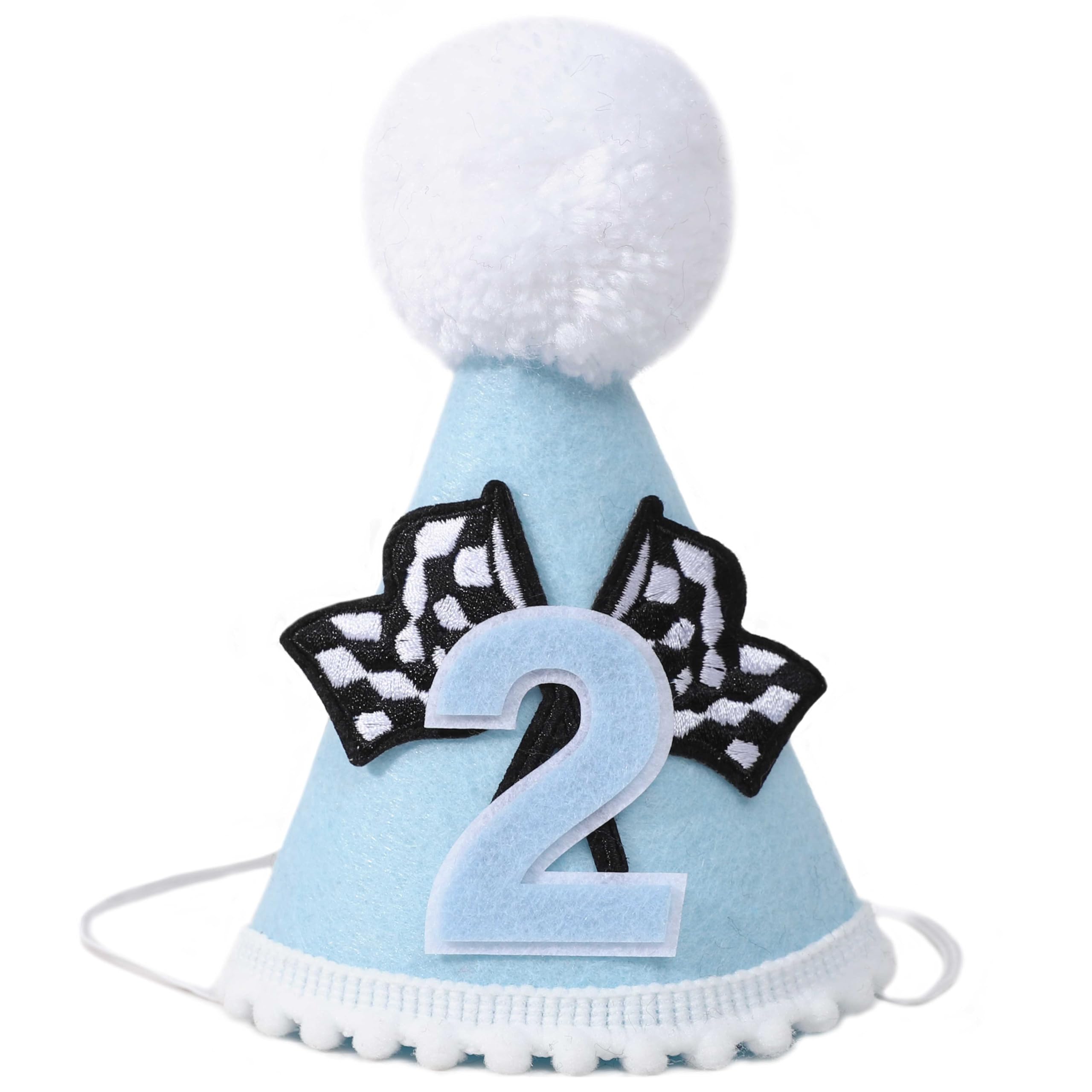 TUTOTU Two Fast Birthday Hat - Two Fast Birthday Decoration,Racing Theme Crown,Race Car Decor