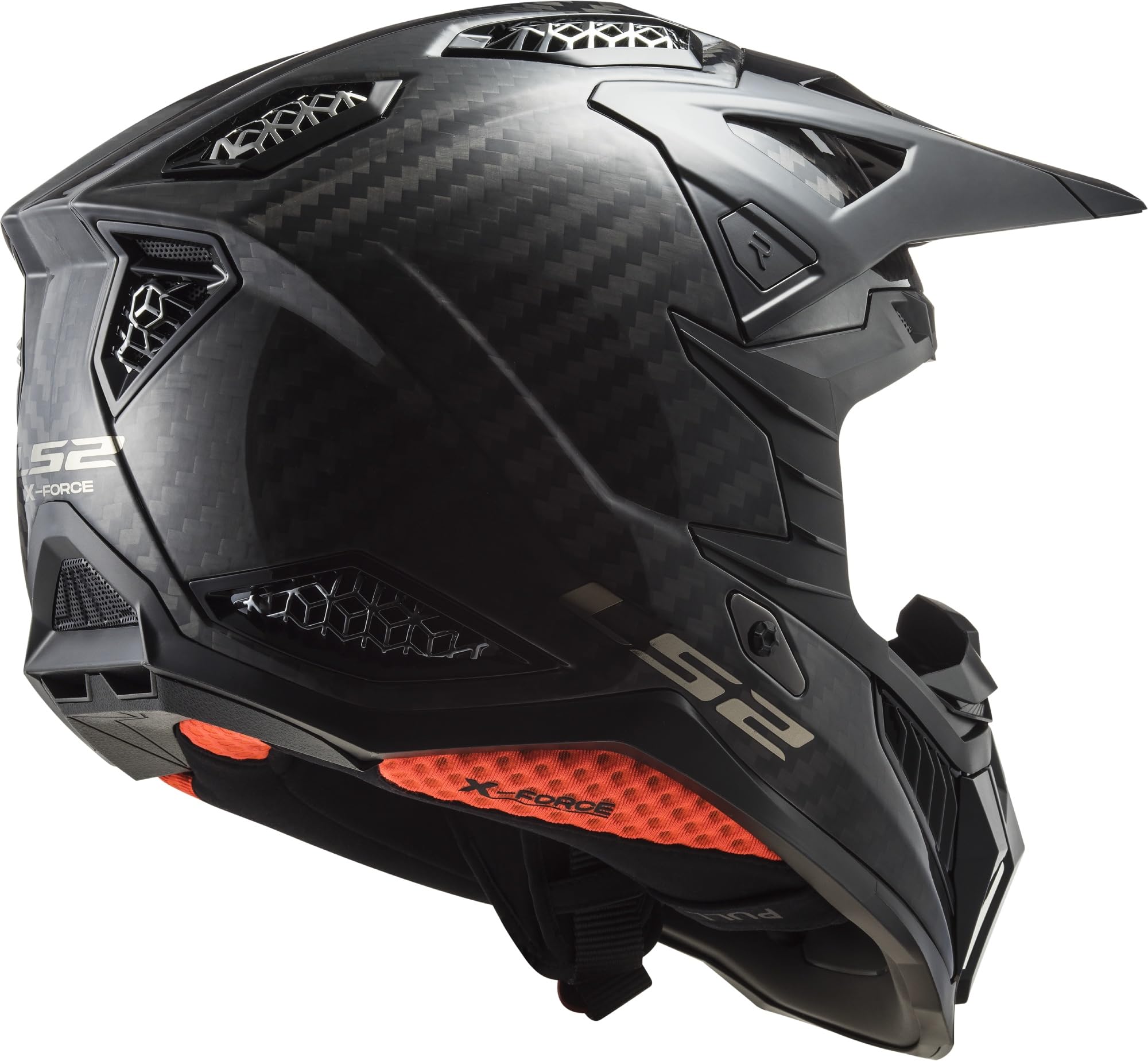 LS2, Casque Moto Cross MX703 X-Force Gloss Carbon, S | Ventilation optimisée