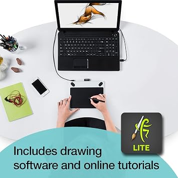 Wacom Intuos Draw CTL490 Digital Drawing and Graphics Tablet (white)