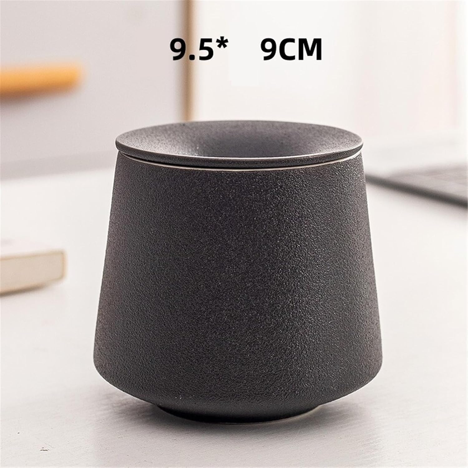 Cigarettes Ashtrays Simple Black Ashtray for Home Use Solid Color Windproof Suitable for Chinese Office