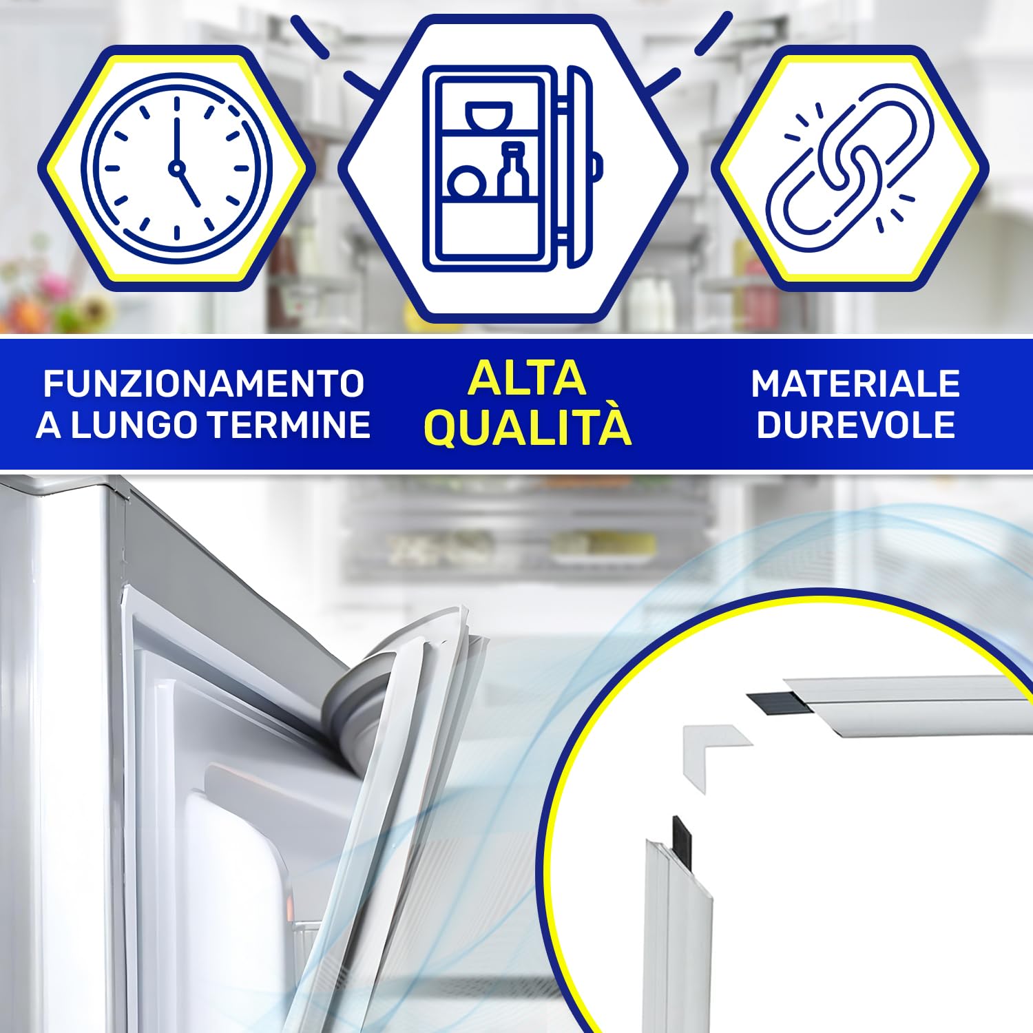 Kit Universale Guarnizione Frigorifero per Сongelatore 1300x700 mm | Garanzia di 10 Anni - MONTERAL