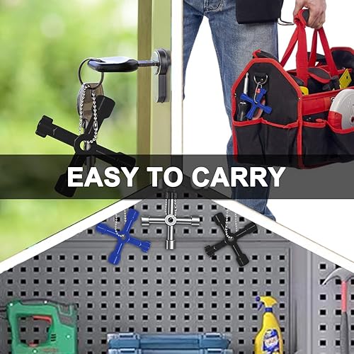 Miniatura 4 de YOUMI Herramientas marinas multifuncionales Llave de control universal Gabinete Llave dinamométrica Llave cruzada Llave de puerta de tren (plat