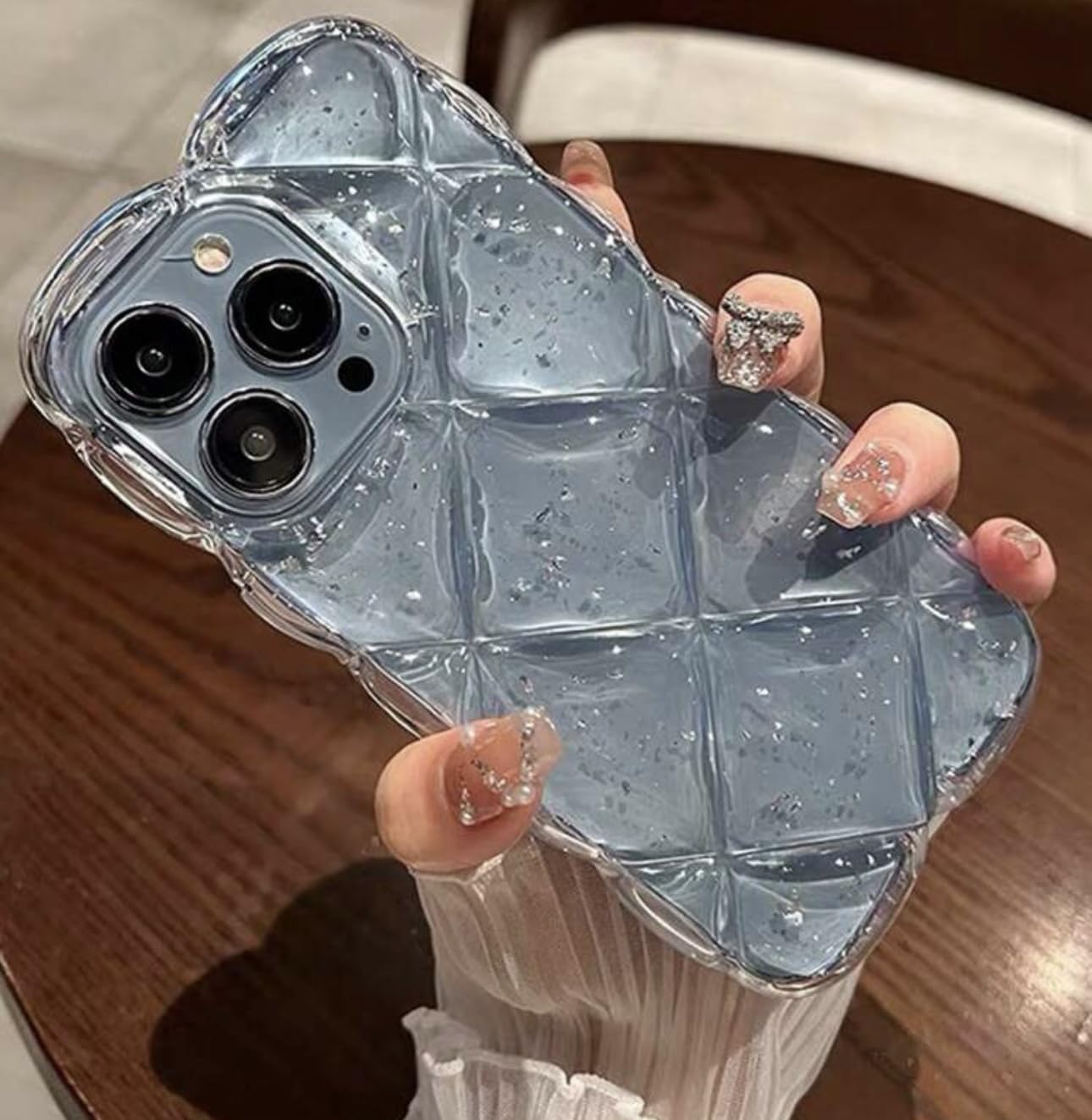 Amazon.co.jp: アイフォン14ProMax用ケース うるうる感 シルバー