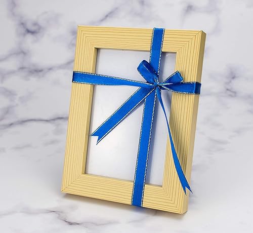 Miniatura 3 de ATRBB Cinta de satén de una sola cara de 50 yardas de 38 pulgadas de ancho con bordes dorados para envoltura de regalos, diseño floral y