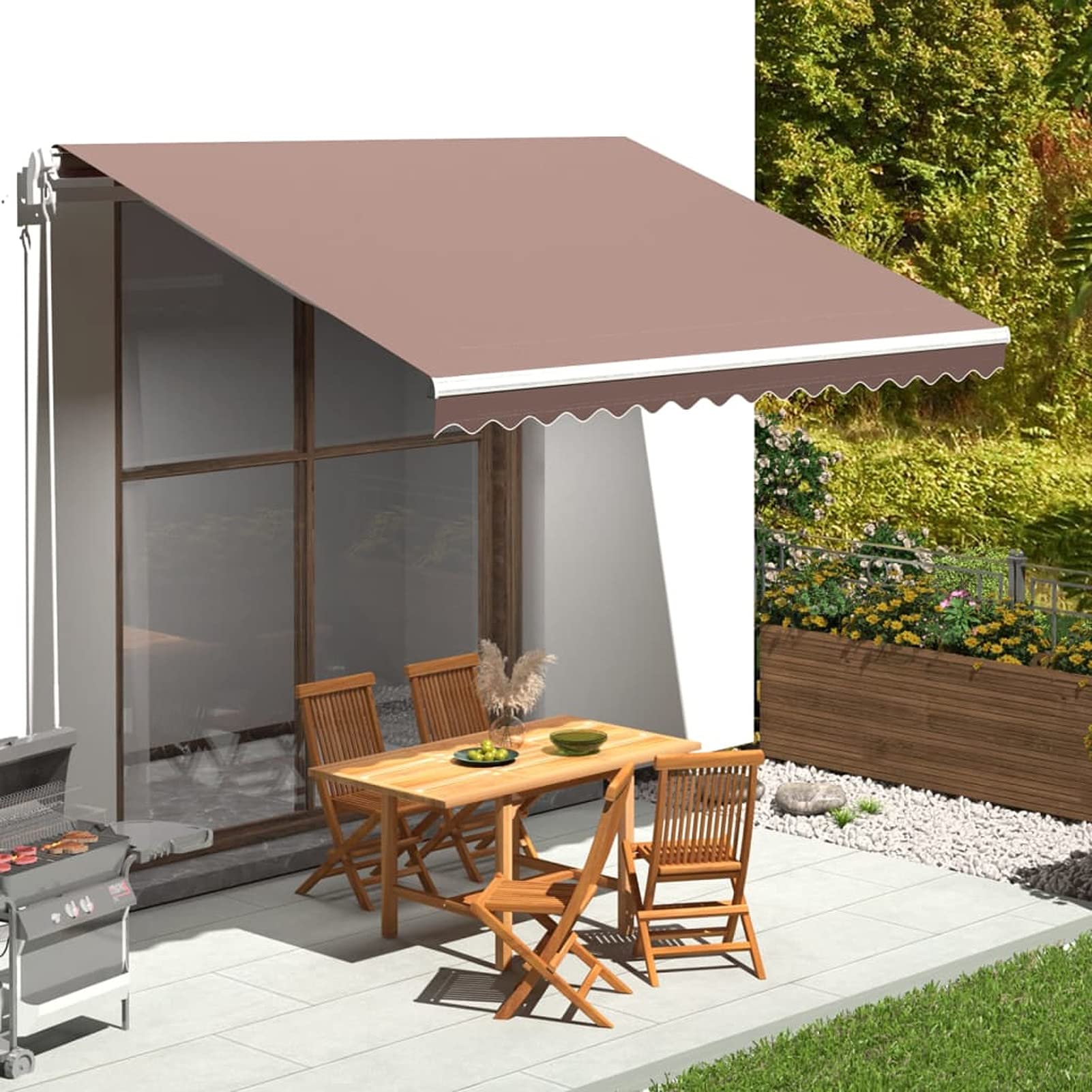 Zapasowa tkanina baldachimu na zewnątrz osłona przeciwsłoneczna płótno na balkon patio taras ogród wodoodporny odporny na promieniowanie UV materiał markizy