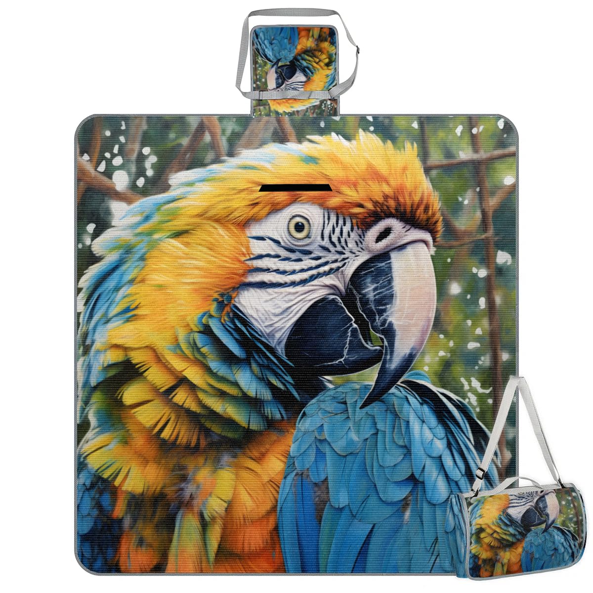 Manta de picnic de 150 x 145 cm, manta de playa plegable para exteriores, impermeable, para playa, camping, senderismo, picnic