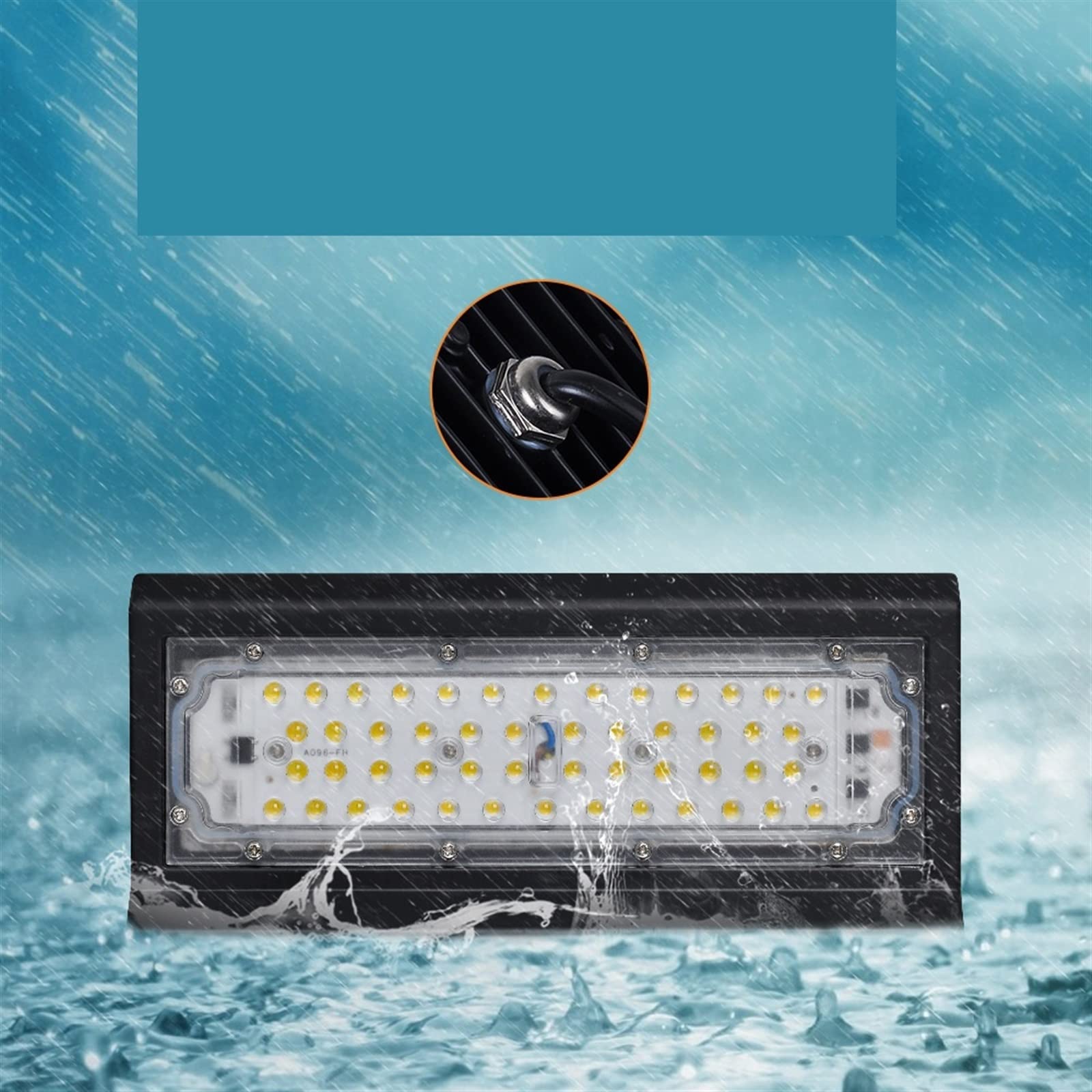 lampy solarne do użytku na zewnątrz, Reflektor LED Zewnętrzny ogród Oświetlenie krajobrazu Odbłyśnik Reflektory rzucane na światło, Rozmiar: 100 W Czarna lampa muszlowa(100W Black Shell)