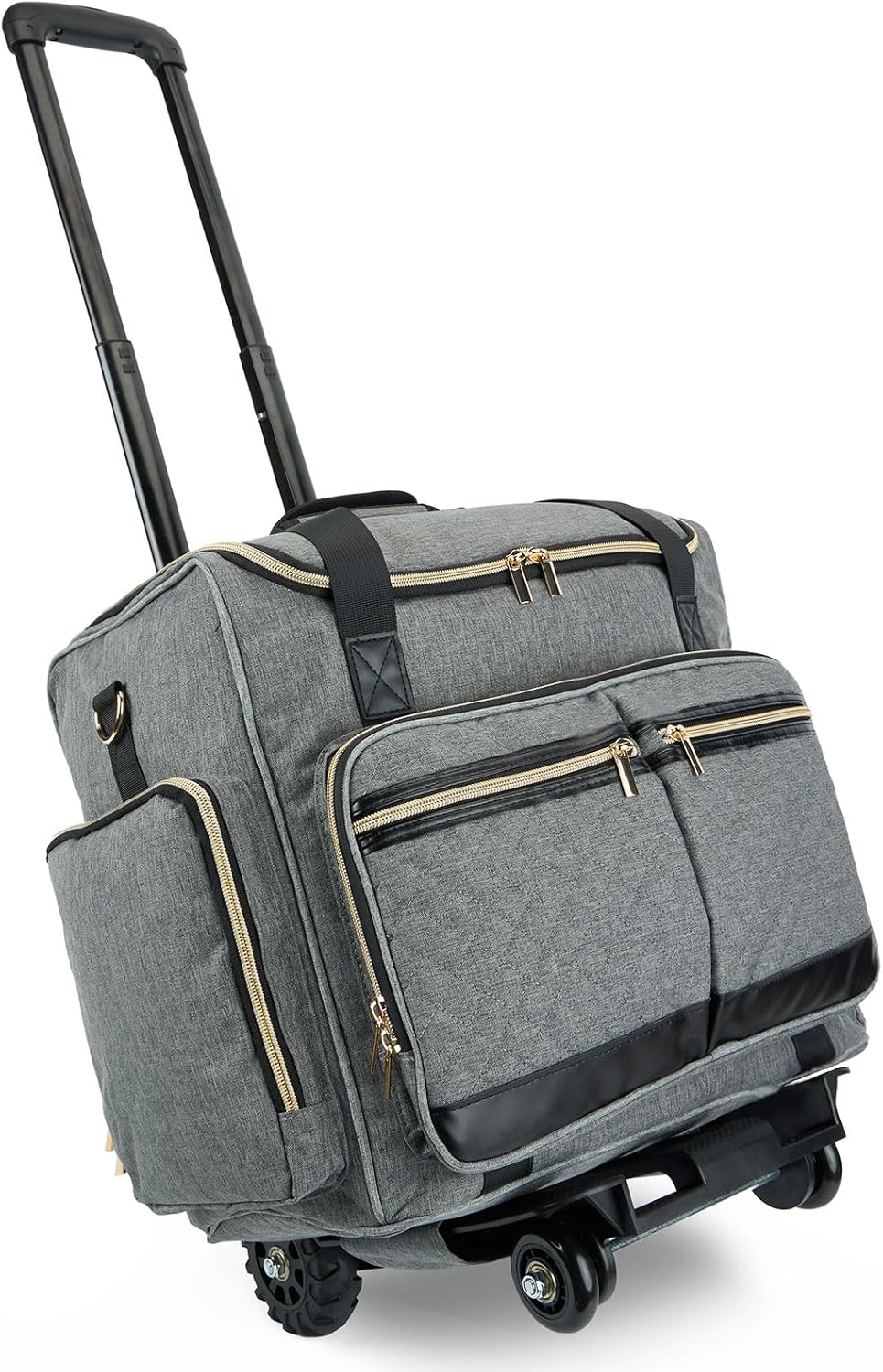 Arxus Rolling Teacher Bag with 4 Wheels, Art Tote Bag for