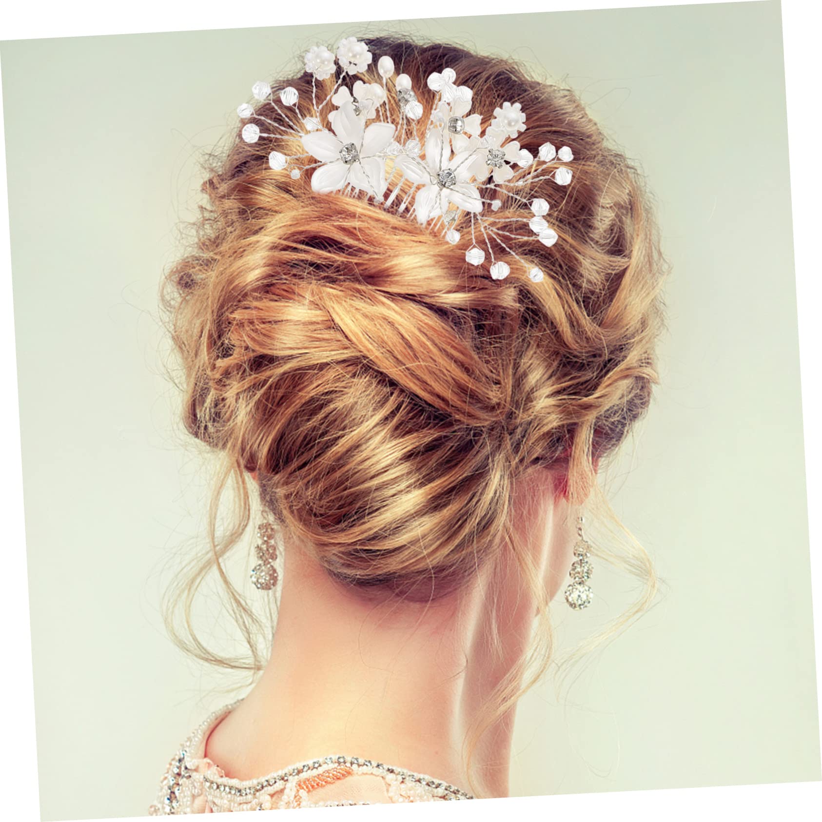 Housoutil 30 Pièces Diadème De Mariage Mariée Perle Peignes Latéraux De Mariée Peigne à Cheveux De La Alliage De Zinc Ensemble De 6 Pièces Épingle à Cheveux