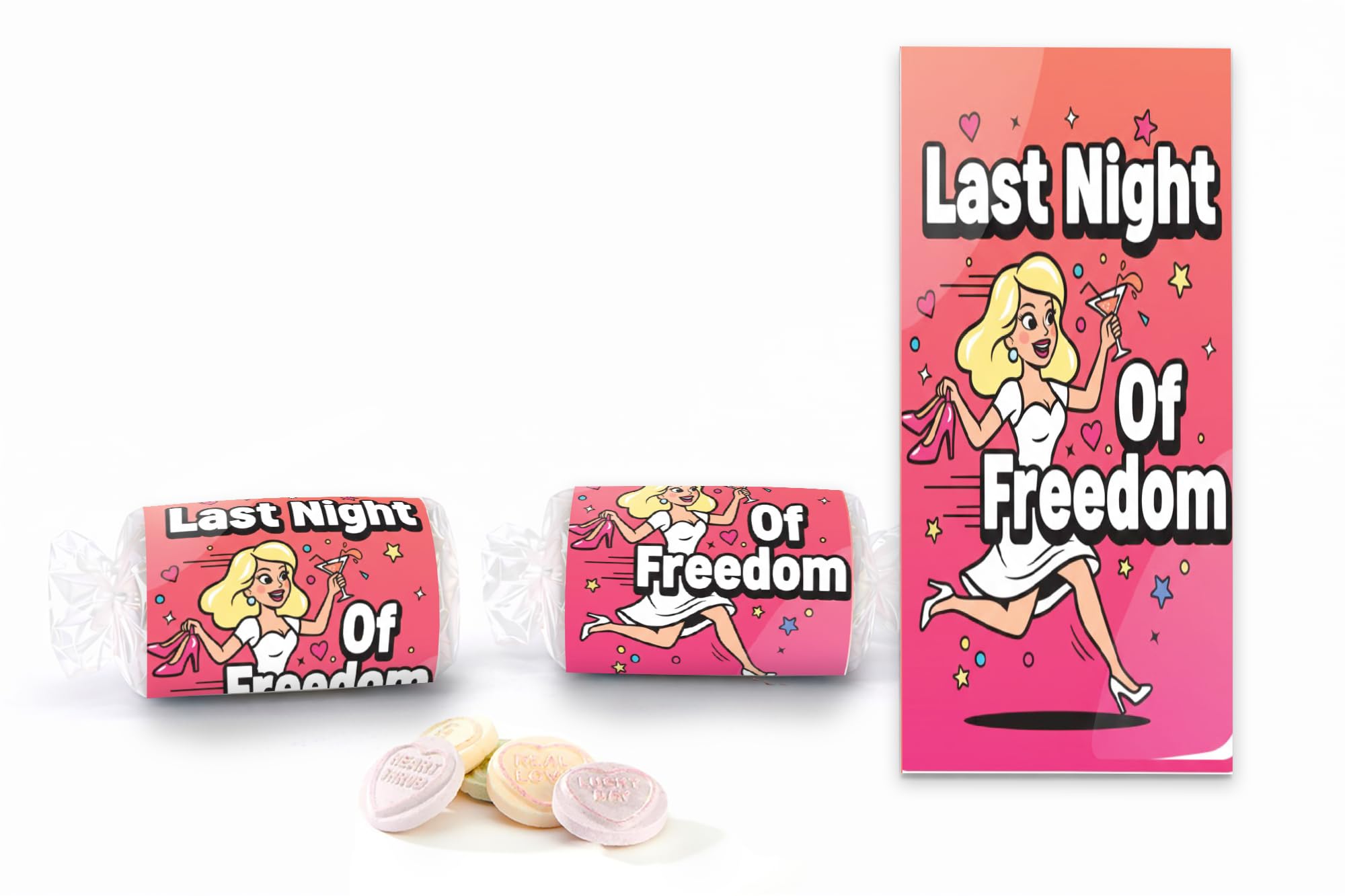 Funny Hen Party Sweets Novelty Hen Favours Bride Squad Bag Fillers Hen Night Gifts (28 Last Night Of Freedom)