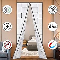 Vista 1 de Cortina aislada, térmica, magnética, autosellable, pantalla de EVA para mantener el frío fuera, cubierta de puerta de cierre automático para cocina