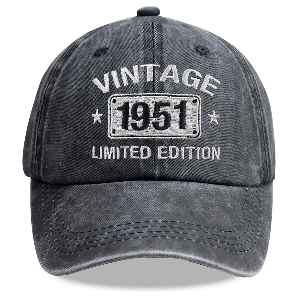 Vintage 1925-2005 Limited Edition Hats for Men Women, Personalized 21th-101th Birthday Gifts Retirement