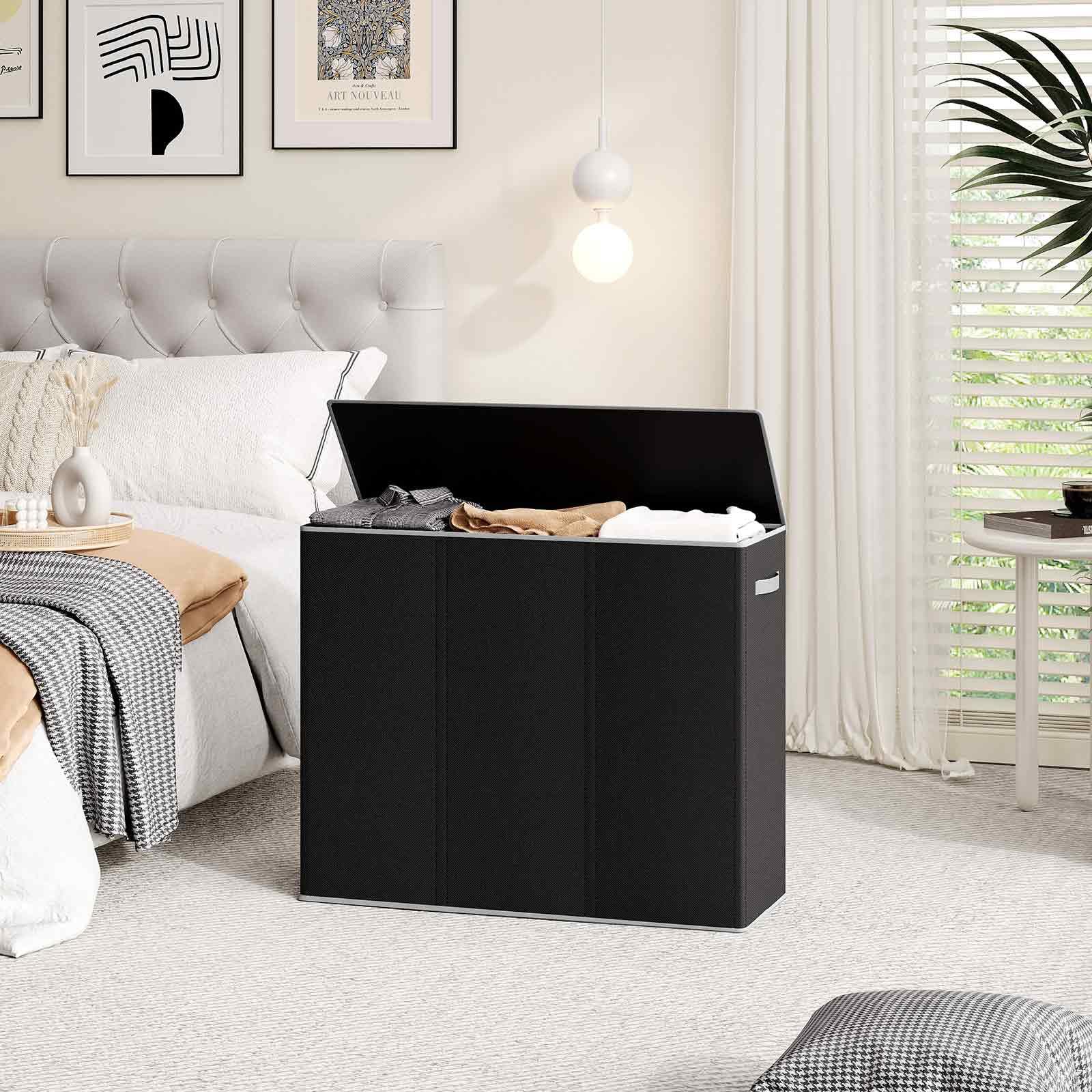 StorageRight Wäschekorb 100 L – Zusammenklappbar, Mit Tragegriffen, Wasserdicht, Kleeblatt-Design