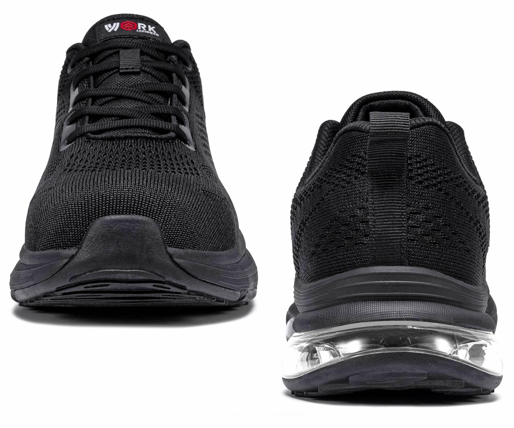 LARNMERN Zapatillas de seguridad antideslizantes con puntera de acero para hombre, ligeras, cómodas, transpirables, para correr