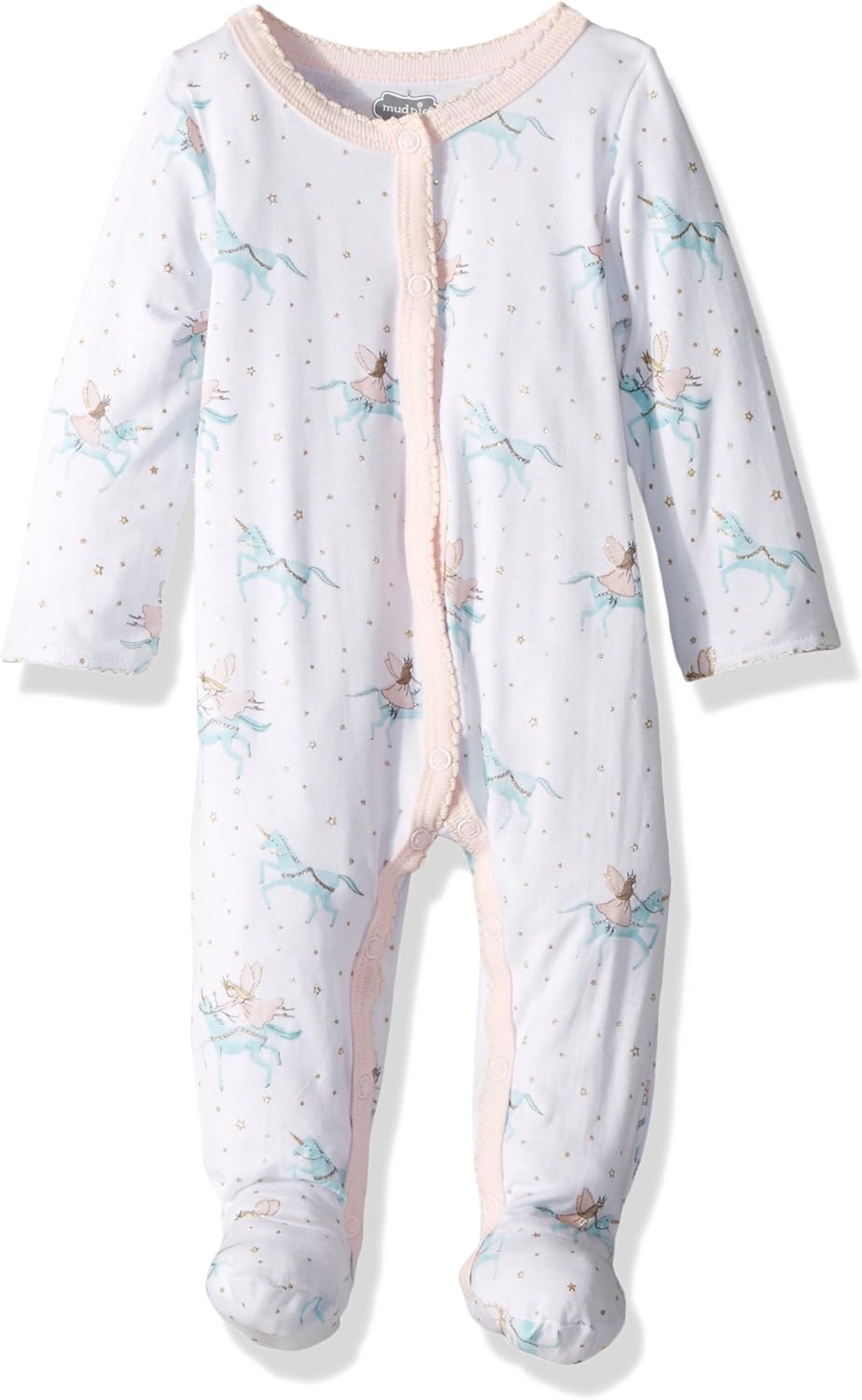 Mud Pie Baby Girls Unicorn Long Sleeve Footed Sleeper: Clothing, Shoes & Jewelry