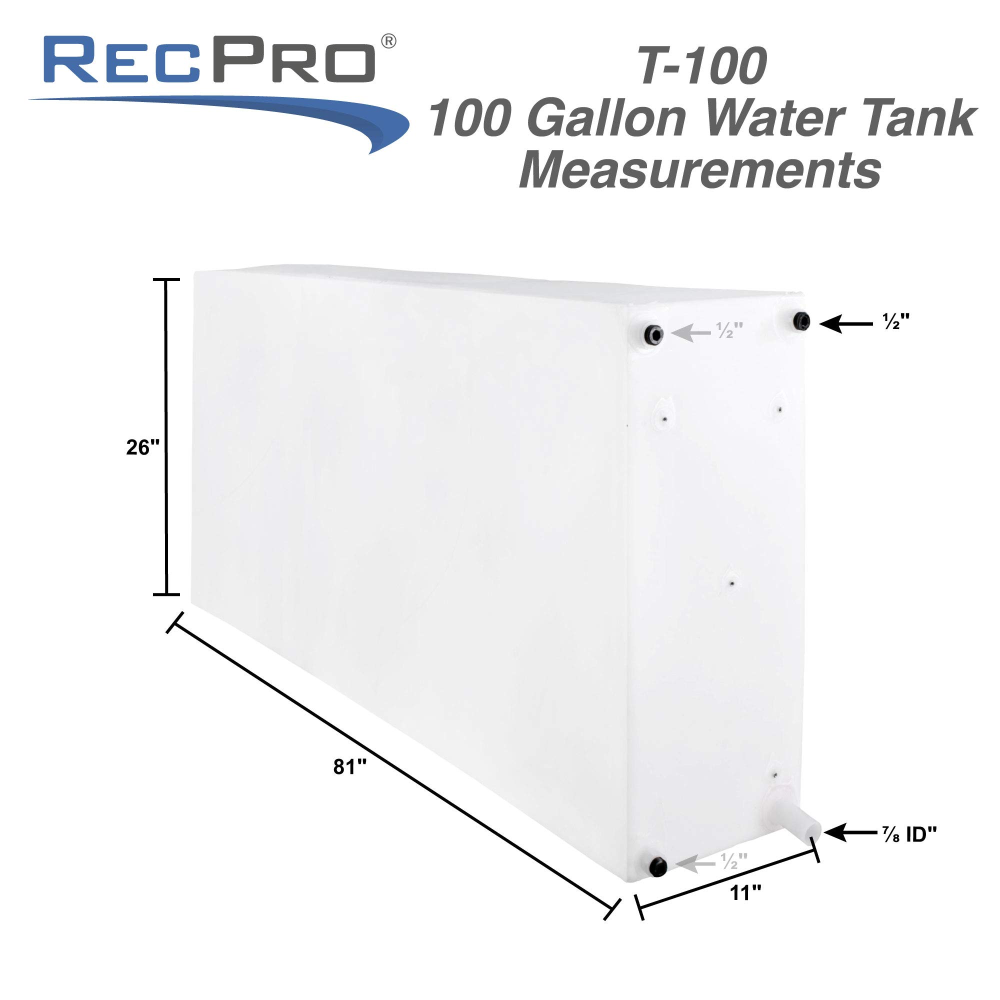 Buy RecPro RV Water Tank Gray Water Tank RV Fresh Water Tank