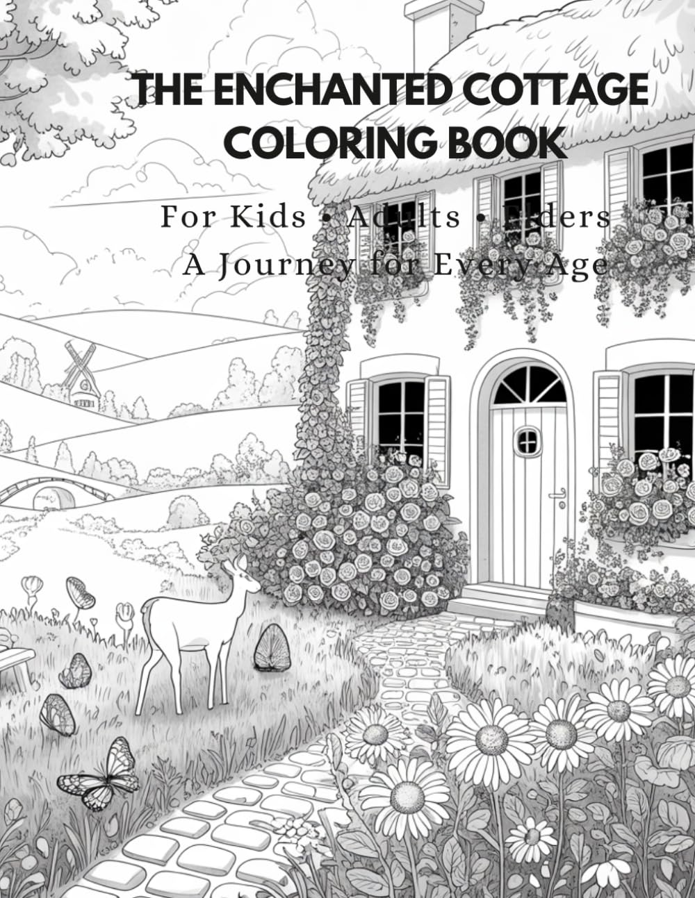 Cottage Homes & Architecture Series: Cottagecore Coloring Book