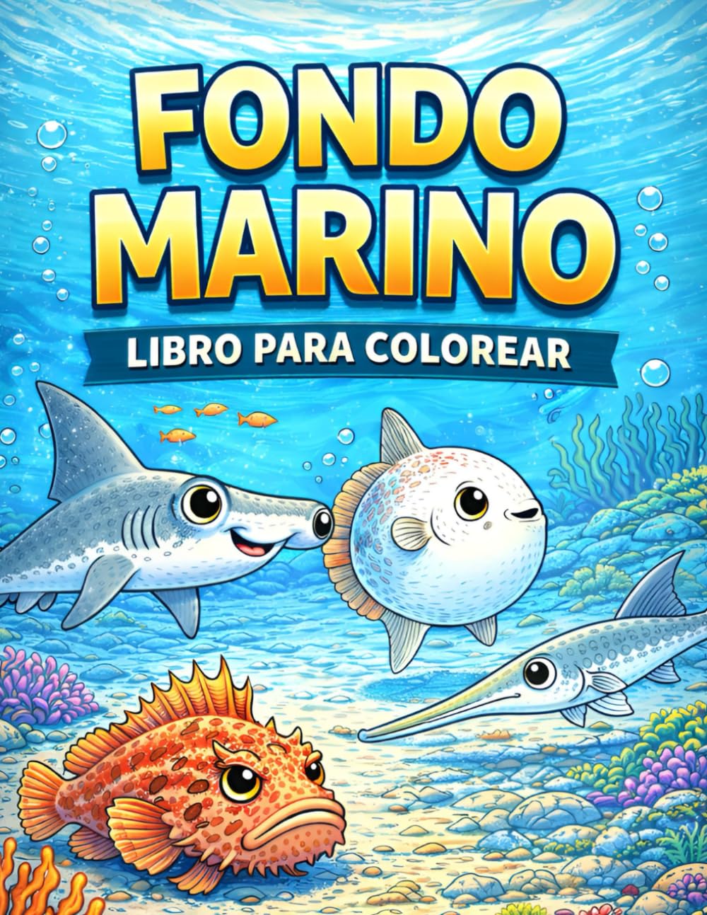 Fondo marino: Libro para colorear