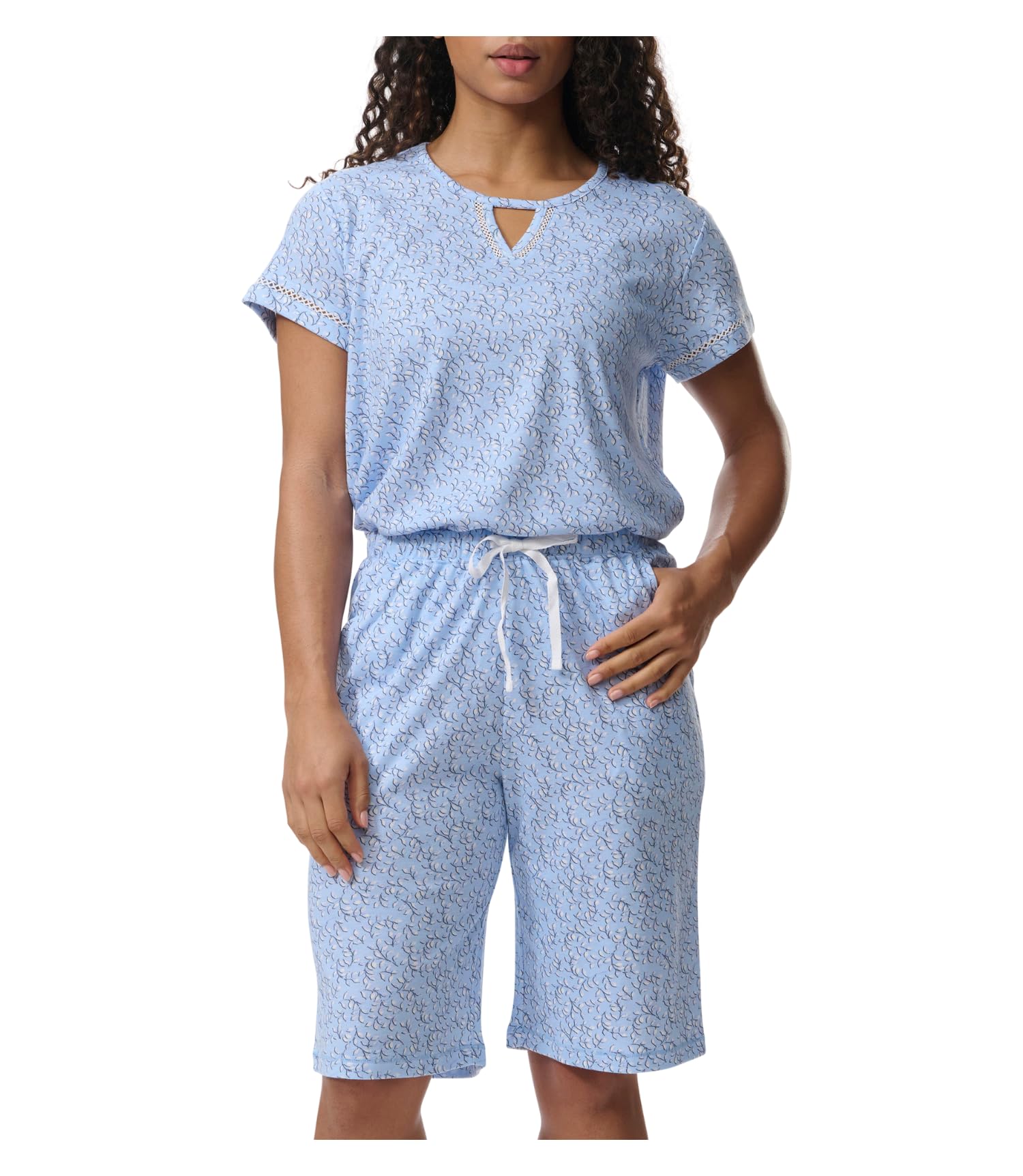 Karen Neuburger Womens Short Sleeve Bermuda Pajama Set