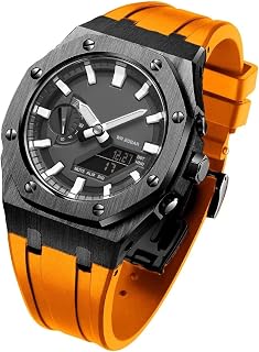 5th ga2100 mod Fluororubber Strap metal Bezel for G-Shock GA 2100/2110 replacement watch band casioak mod gen 5 conversion kit