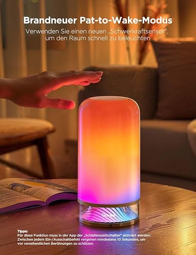 Govee Lampe de Chevet LED, Lampe de Table Tactile Dimmable RGBICWW avec 70 Modes Scène, Compatible avec Alexa, Fonctionne avec Matter, 2700-6500k, 500 Lumens, pour Salon et Chambre (Filaire) - 8