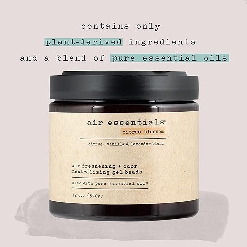 Miniatura 2 de Air Essentials Ambientador y cuentas de gel neutralizador de olores, eliminador de olores, hecho con aceites esenciales puros, flor de cítricos, 12