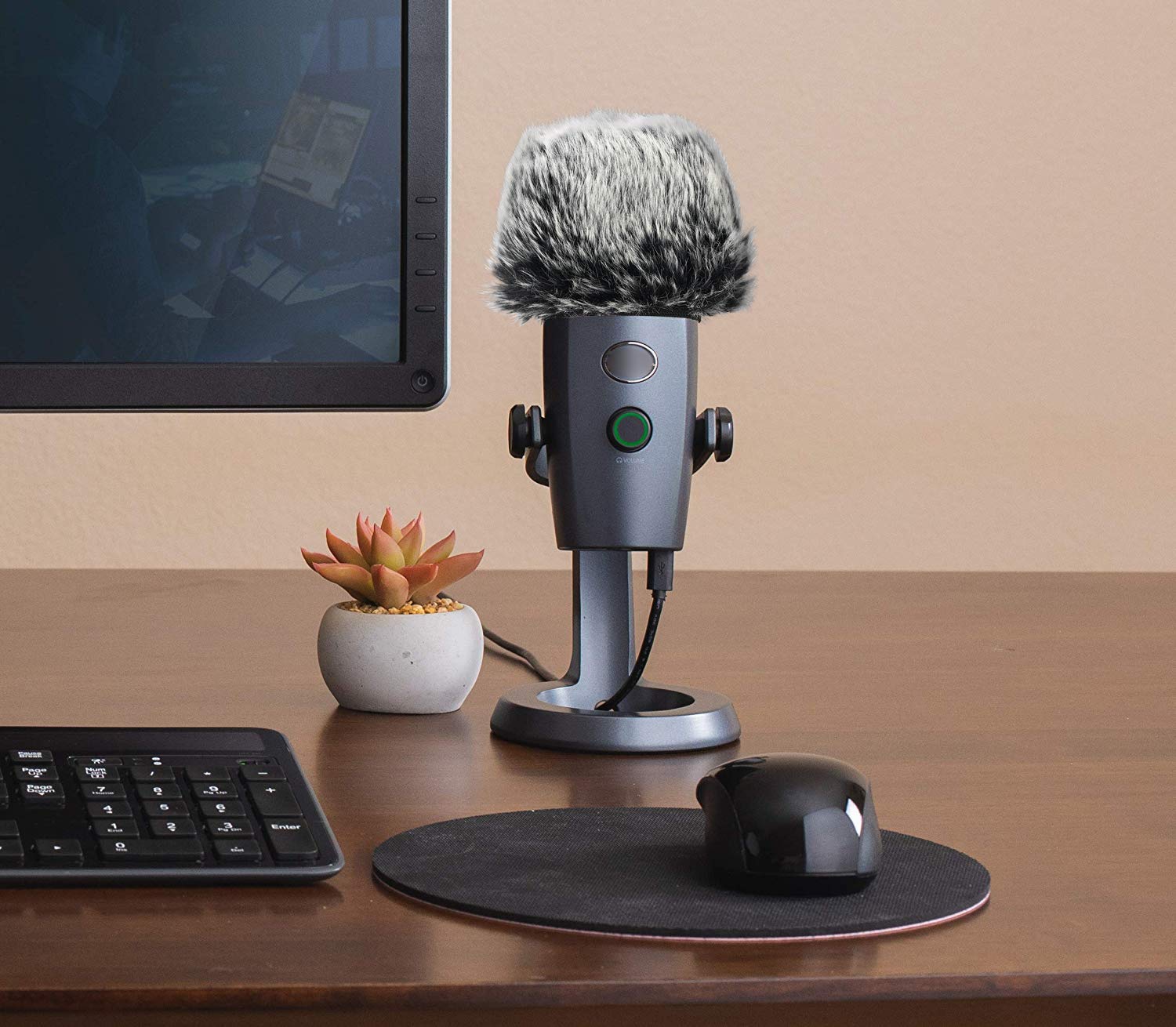 Amazon.co.jp: SUNMON マイクファー ウインドスクリーンマフ ブルー