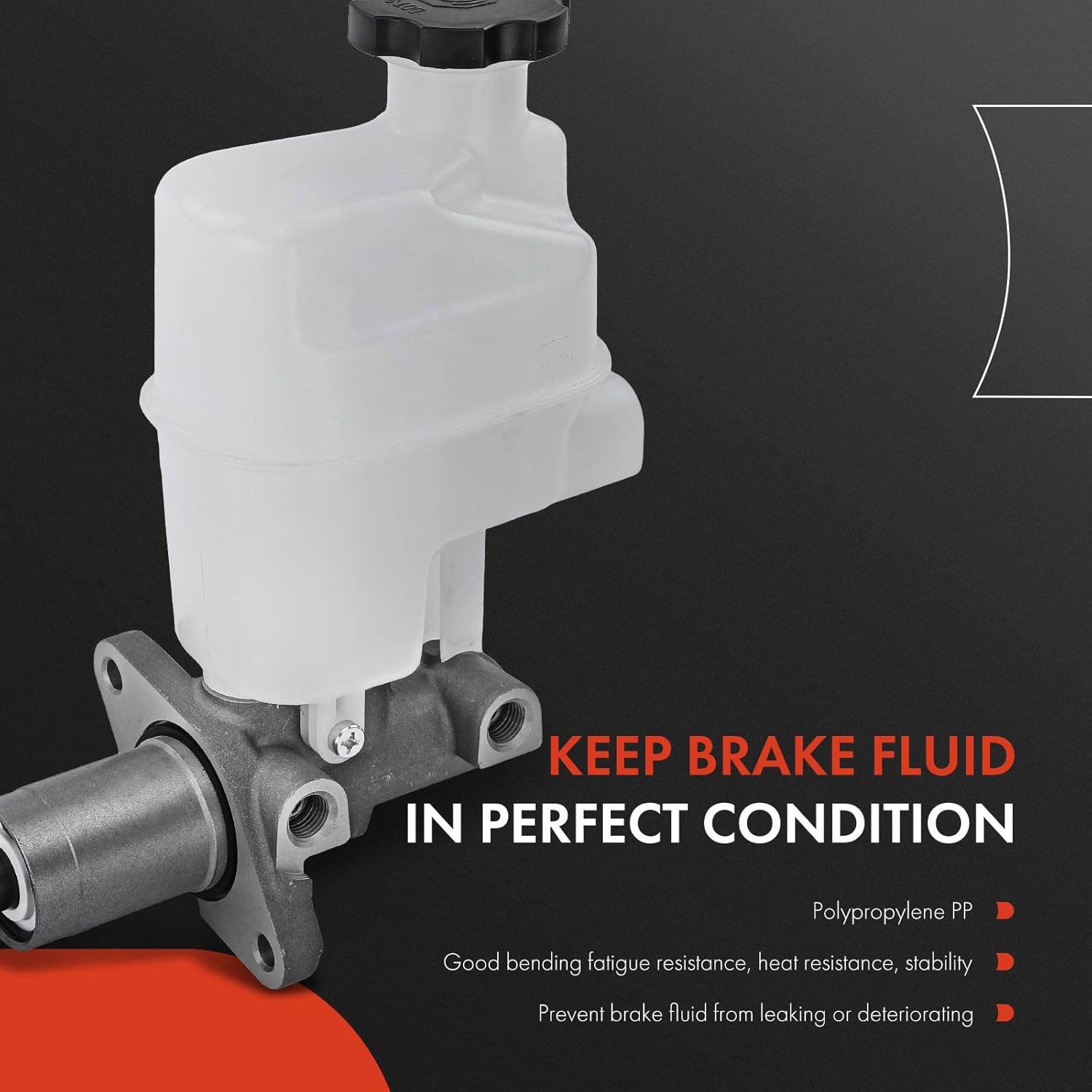 A-Premium Brake Master Cylinder with Reservoir and Cap Compatible with Chevy, Pontiac and Saturn Vehicles - Malibu 2008-2012, G6 2008-2010, Aura 2008-2009 - Replaces 3F1Z2140BA