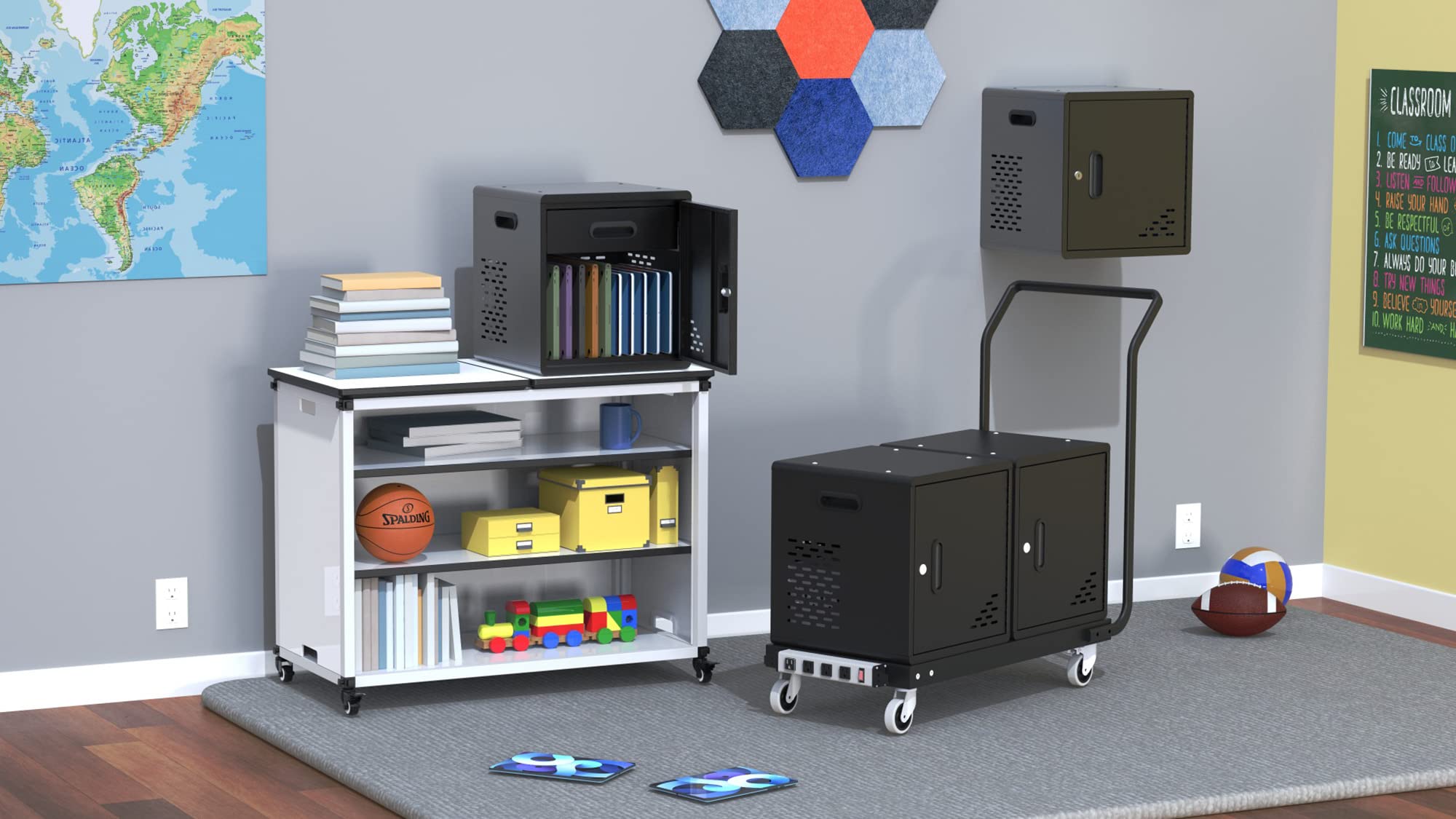 Modolelar Cart Snapklik.com : LUXOR LLMC20SP 20-Device Modular Charging Cart