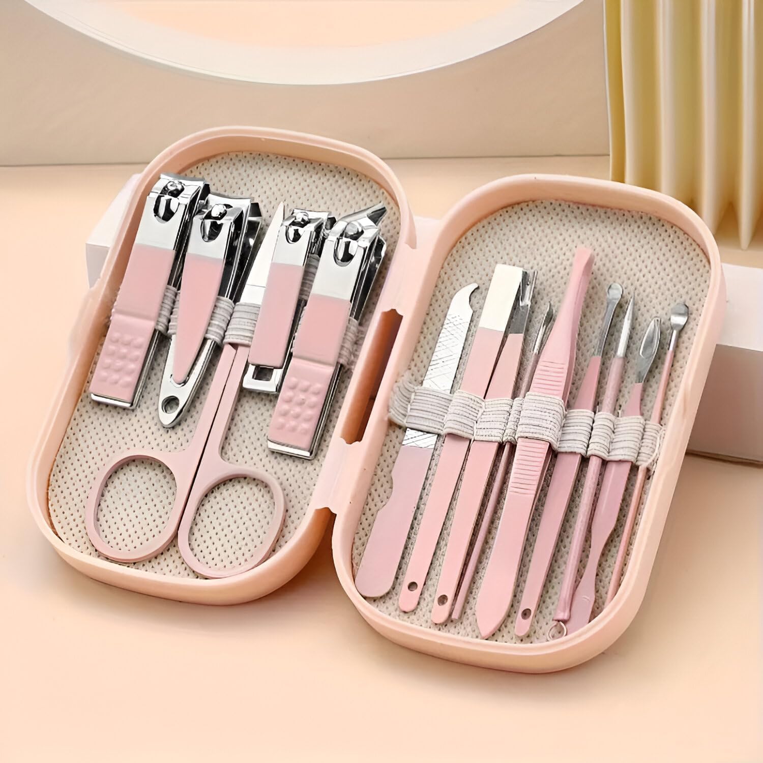 14 in 1 Nail Clipper Set – Portable Stainless Steel Manicure & Pedicure Kit for Men & Women | Fingernail & Toenail Cutter Set | Personal Grooming Travel Kit with Case-image-7