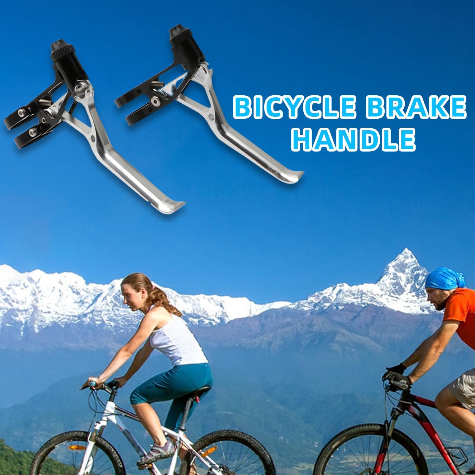 1 paio di leve del freno per bicicletta, ultraleggere, CNC, per BMX, bici da corsa, per MTB, mountain bike, bici da corsa, manubrio del freno (argento)