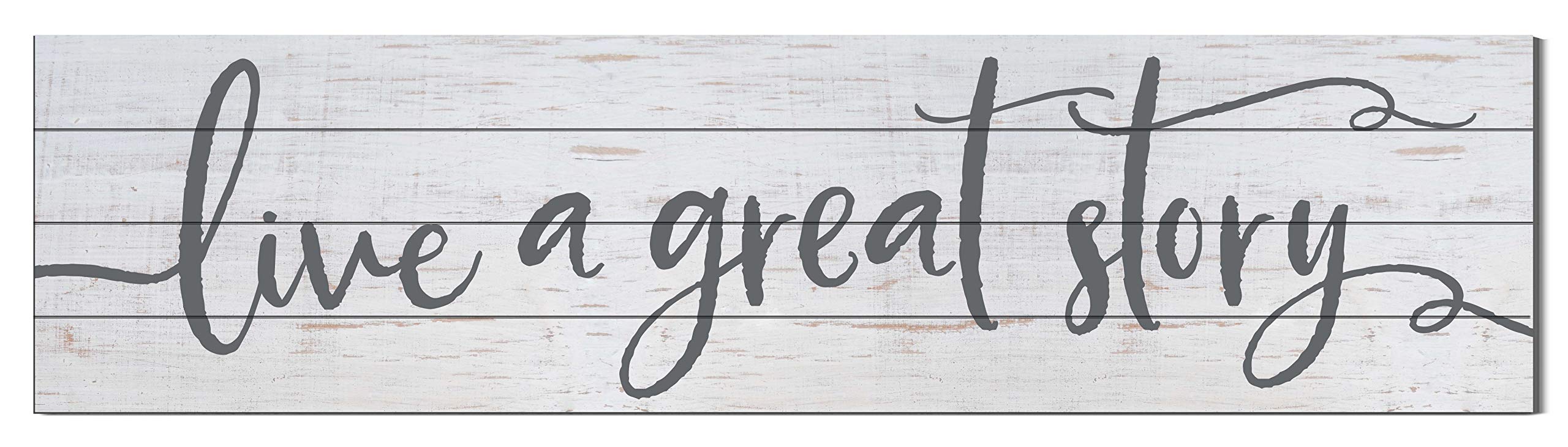 "Kindred Hearts Shiplap Sign, Live A Story, 40"" x 10"", Multi" (44026)