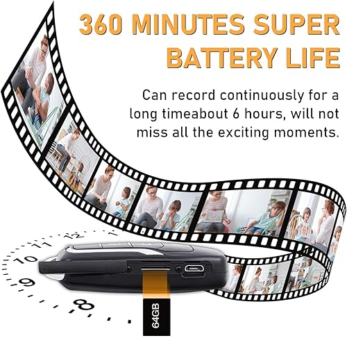 Miniatura 3 de Cámara de seguridad de 64GB,1080P Nanny Cam,Mini cámara con detección de movimiento