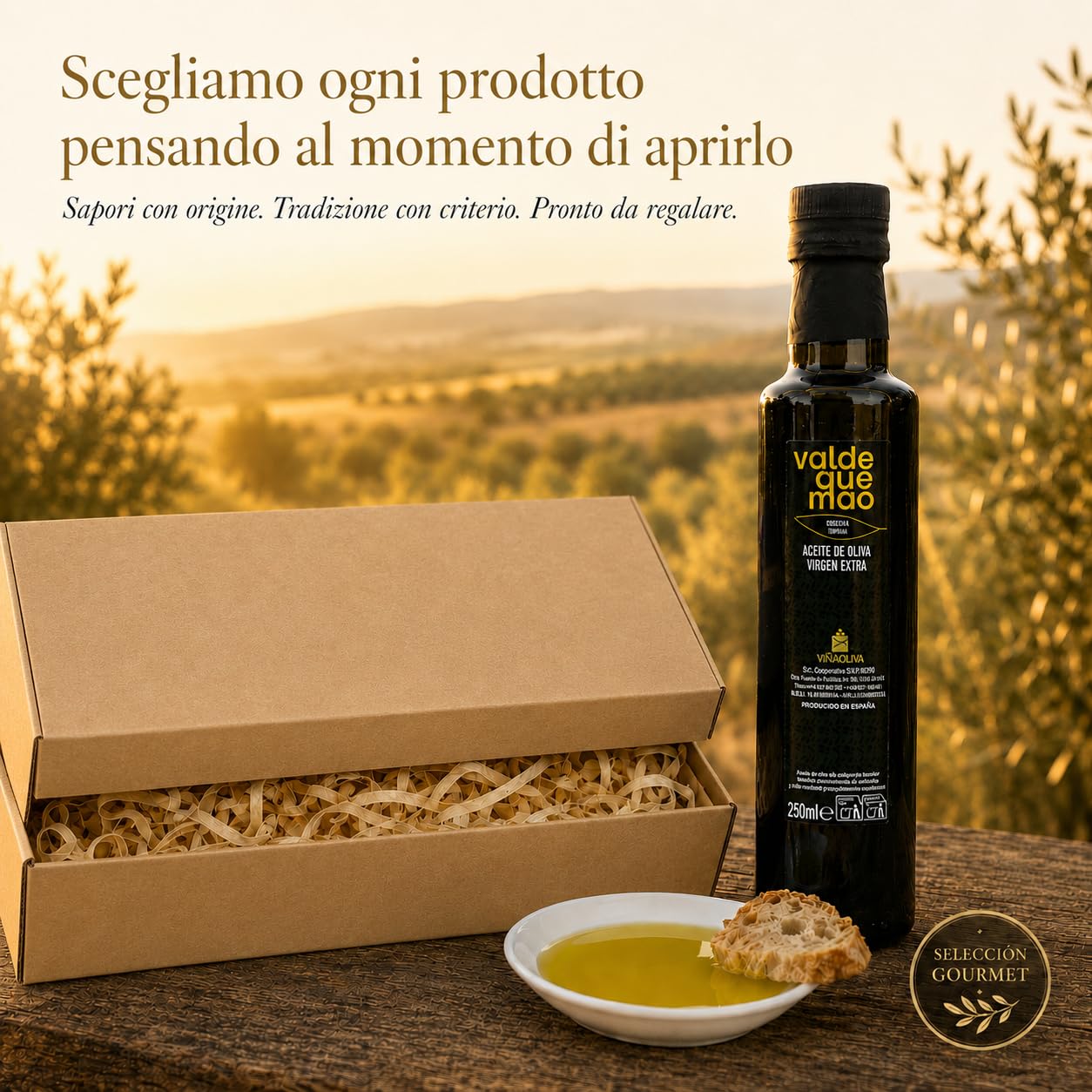 Cesto Gourmet Spagnolo · Salumi e Formaggi Iberico con Vino Tinto 75 cl, AOVE 250 ml, Jamón, Chorizo e Salchichón · Idea Regalo Natale, Pasqua, Compleanno, Aziendale (Mini EVOO, Cesto)