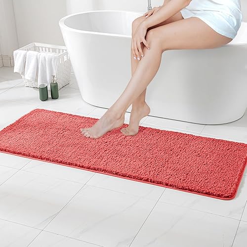 Miniatura 100 de MIULEE Alfombras de baño salvia, suaves y pequeñas, absorbentes, antideslizantes, de secado rápido, esponjosas, para baño, bañera y duchas, lavables