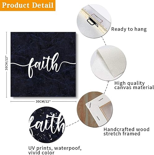 Miniatura 10 de Lienzo motivacional para pared, arte de pared con texto en inglés "It Is Well with My Soul", arte de pared, decoración de pared moderna para el