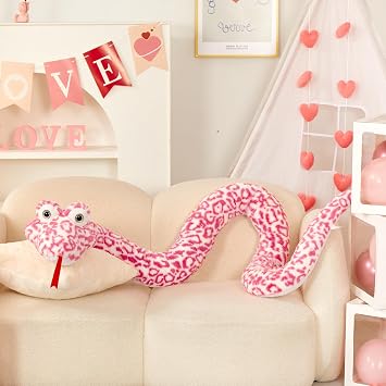 MaoGoLan Pink Snake Stuffed Animals