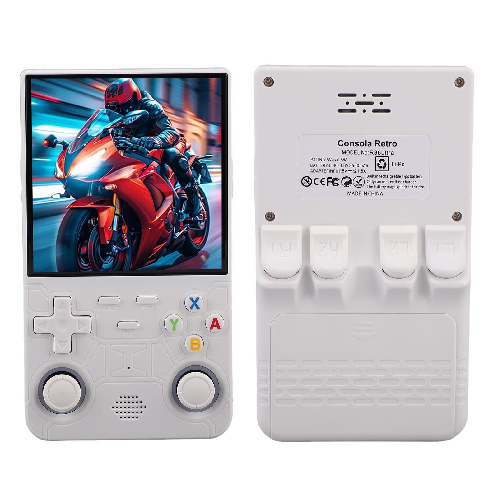 Generic Przenośna Konsola do Gier w Stylu Retro z 4,0-calowym Ekranem 720 X 720, Odtwarzaczem Gier Wideo dla Wielu Graczy z baterią 3500 MAh, Idealna dla Miłośników (64G)