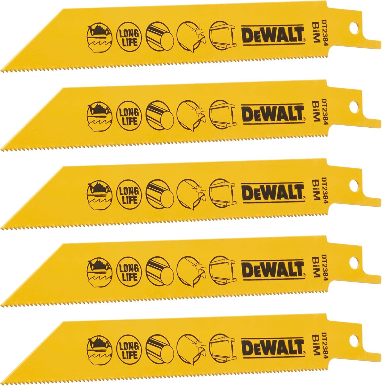 DEWALT Nowoczesny Hojas piła sable cobalto do metal 152mm dla profesjonalistów i majsterkowiczów do pracy profesjonalnej 152mm