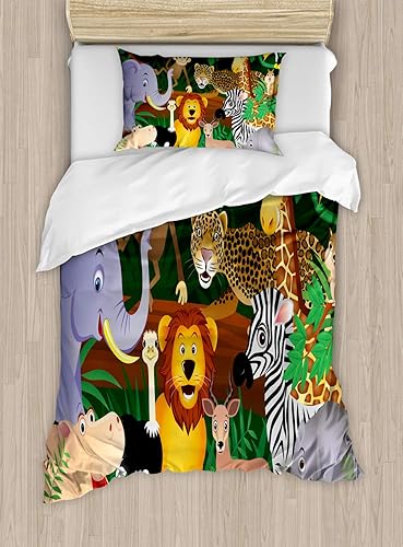 Miniatura 180 de Ambesonne Juego de funda de edredón color menta, líneas onduladas horizontales a rayas blancas abstractas de tonos suaves, exhibición de arte