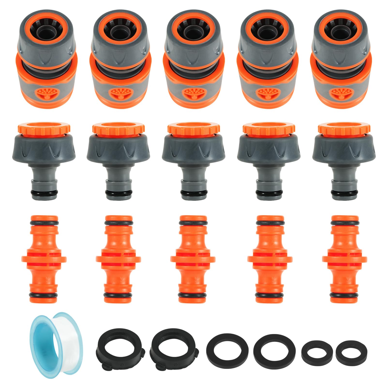 SIWOKJJO Garden Hose Pipe Connectors and Fittings Set