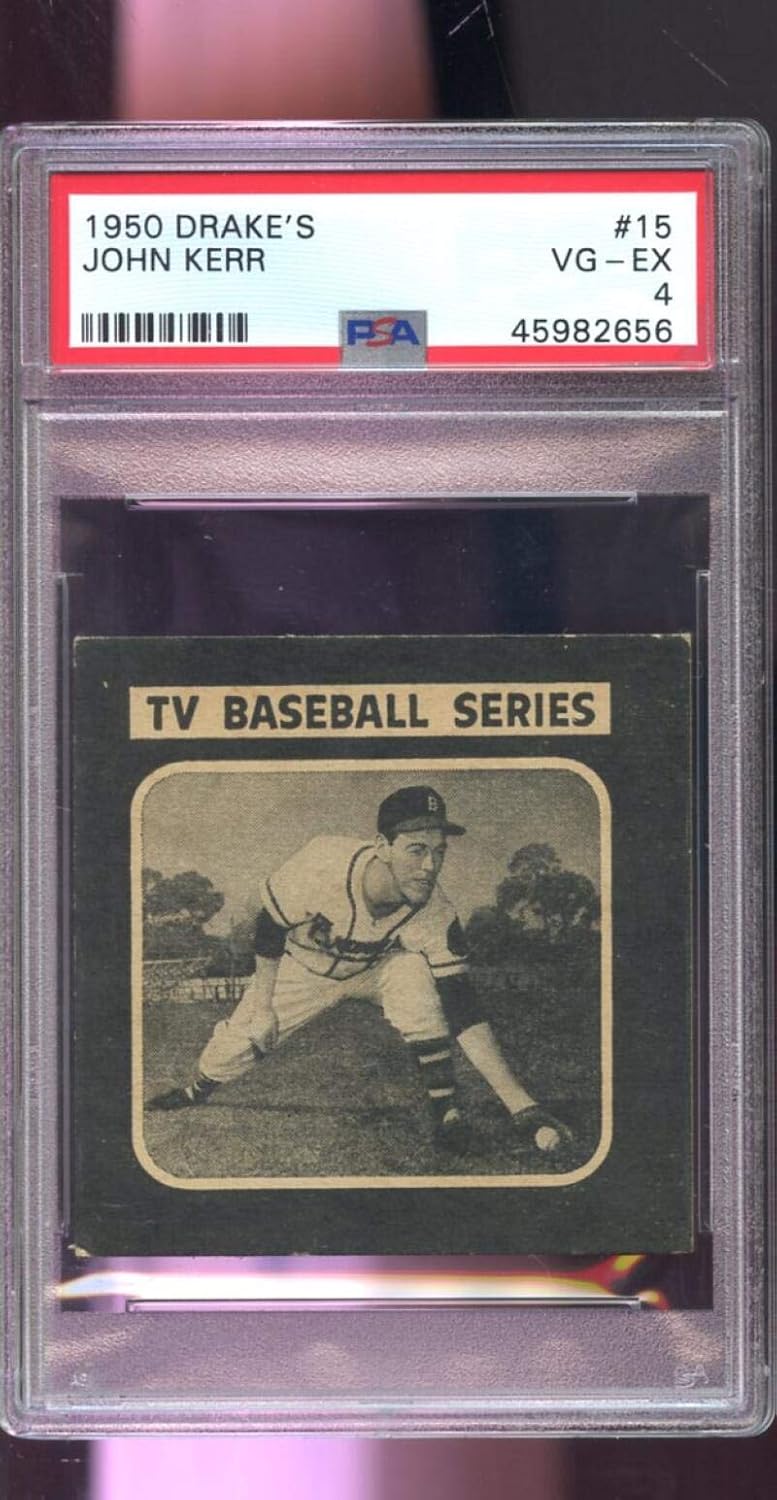 1950 Drake's Drake Drakes Cookies TV Series #15 John Kerr Buddy PSA 4 Graded Baseball Card