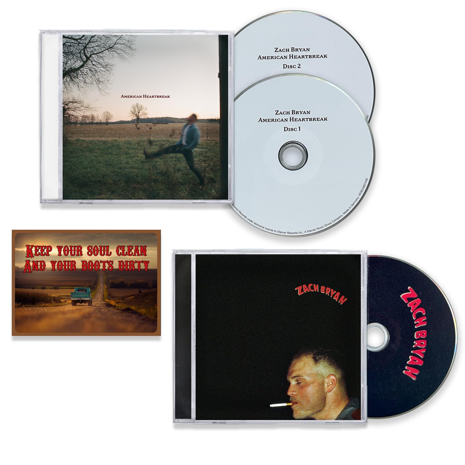 Zach Bryan Studio Album CD Collection: American Heartbreak / Zach