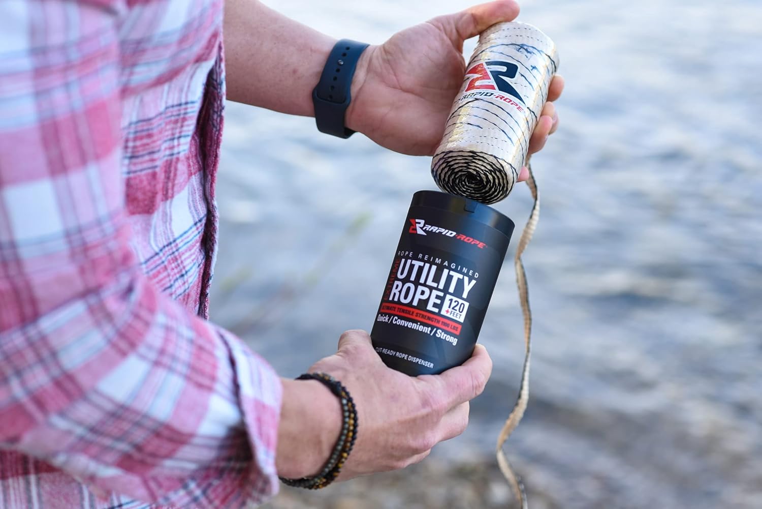 Rapid-Rope Multipurpose Non-Tangle Rope, Camping, Hiking, Hunting & Fishing, Paracord, Multitool Tactical Gear, Must Have for Survival Kit, Climbing Essentials, Tow or Tie Down Rope, Green : Sports & Outdoors