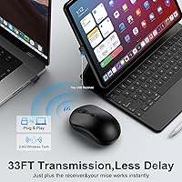 Vista 7 de Ratón inalámbrico, mouse inalámbrico para computadora de 2.4 GHz, mouse HP para laptop, PC, computadora, HP, Windows, Chromebook, portátil, Mac