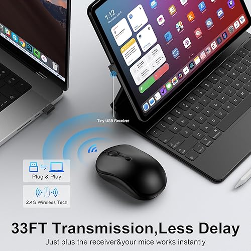 Miniatura 7 de Wireless Mouse,Computer Wireless Cordless Mouse 2.4GHz HP Mice for Laptop,PC,Computer,HP, Windows,Chromebook,Notebook,Mac,Desktop USB Mice