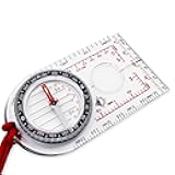 Sun Company ProMap - Ultra Lightweight Baseplate Map Compass with Declination Scale - Accurate Orienteering Compass for Hiking, Backpacking, Camping, and Survival Navigation